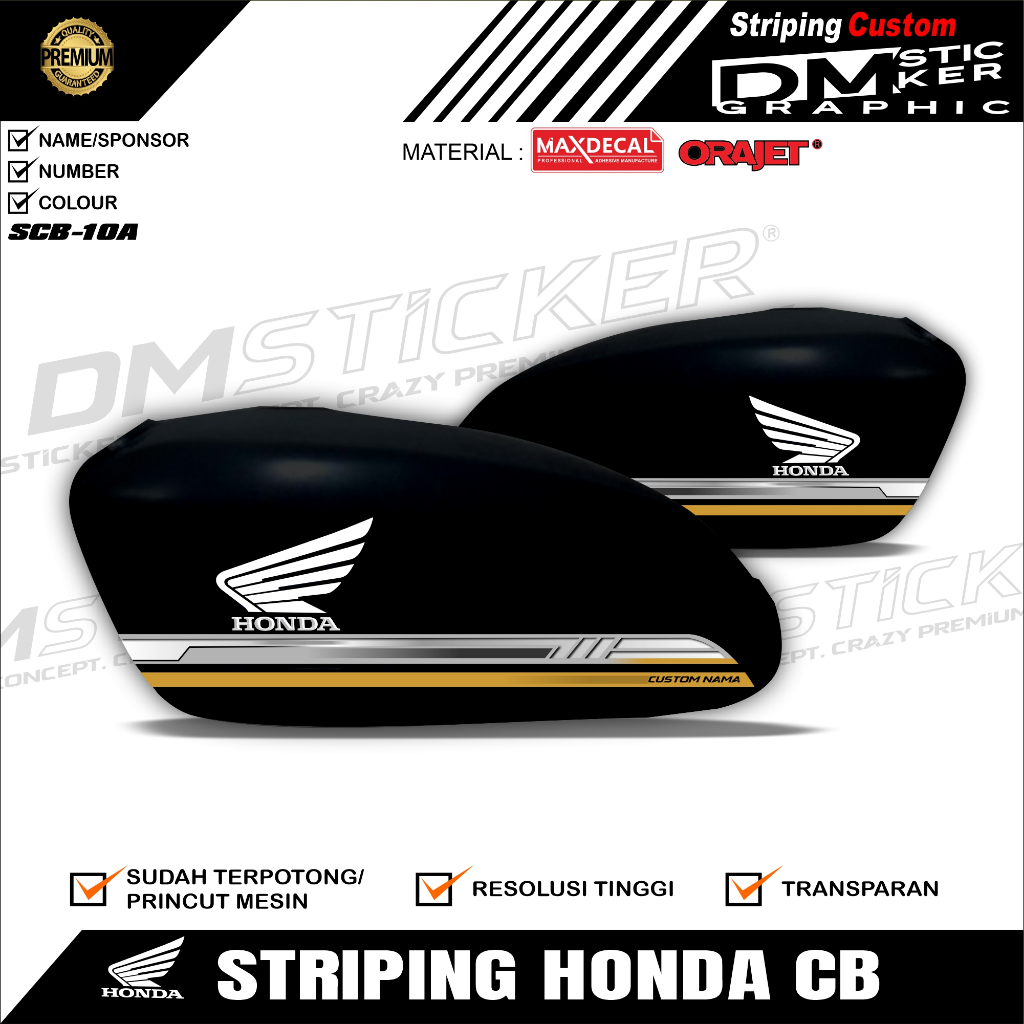 STRIPING CB GLATIK STICKER CB GLATIK MURAH KODE - SCB 10