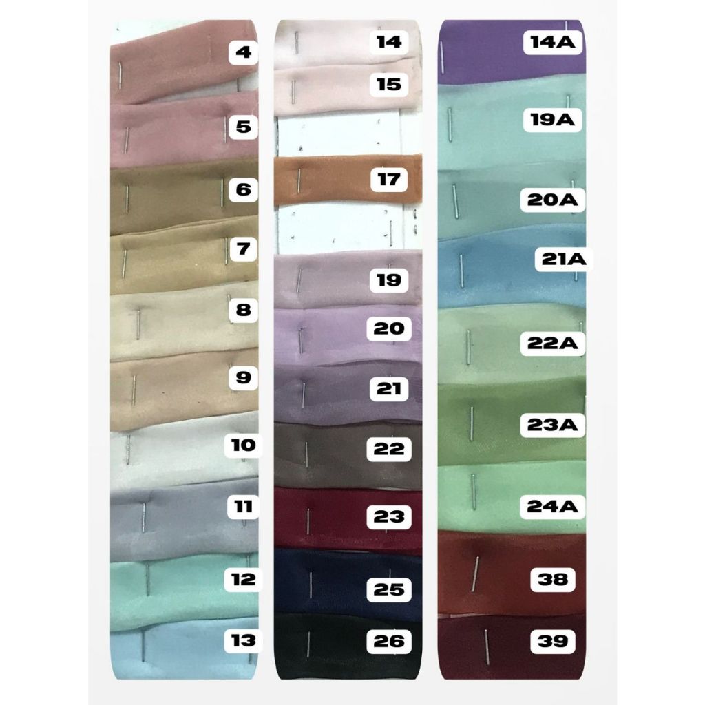 KATALOG B kain organza / organdi / kain kaca premium