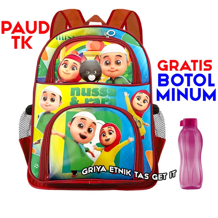 Tas Ransel Anak TK PAUD Karakter Nusa Rara Hello Kitty Batman Ultraman Ben 10