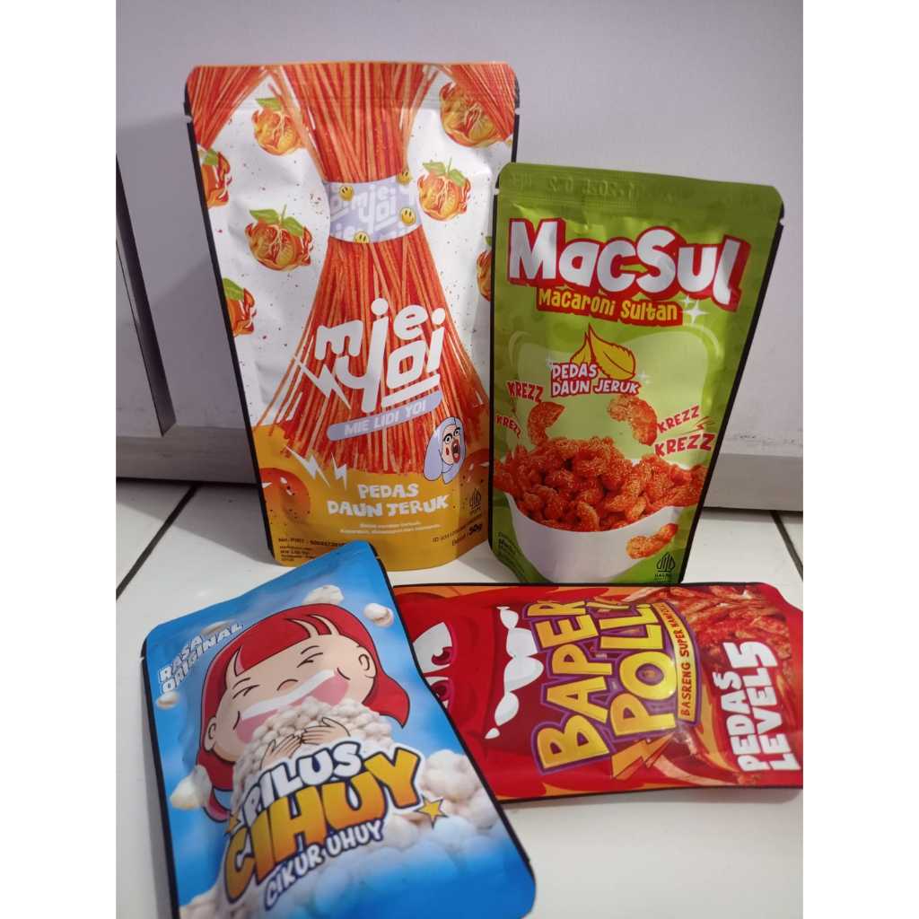 

Paket Snack Murah 4 varian Cekelin (mie lidi, basreng, pilus, macaroni)