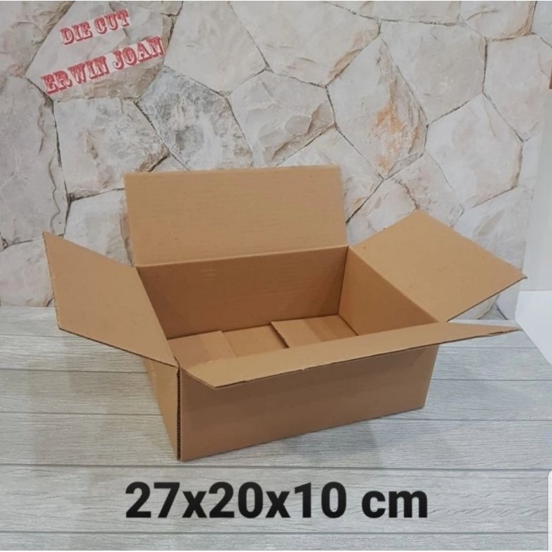 

Kardus / Box / 27x20x10 cm / kotak karton packing polos ST