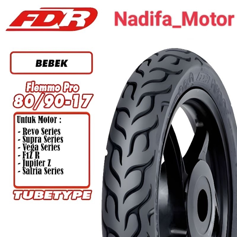 BAN MOTOR BEBEK FDR FLEMMO PRO 80/90 RING 17