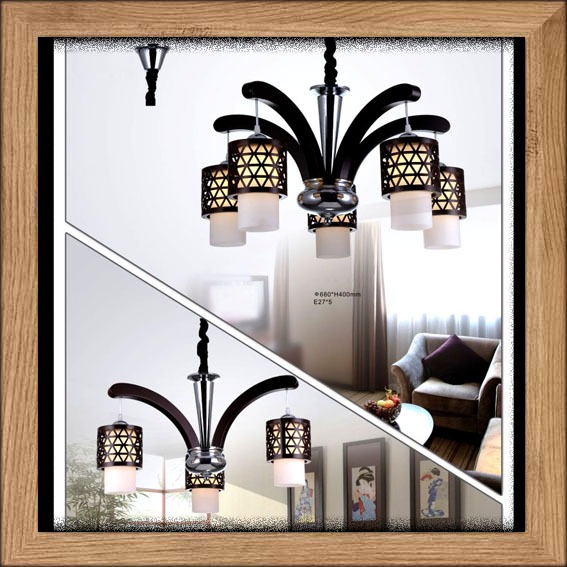 Lampu Hias Gantung Plafon Kap Kayu modern classic elegan minimalis lighting living dining master bed