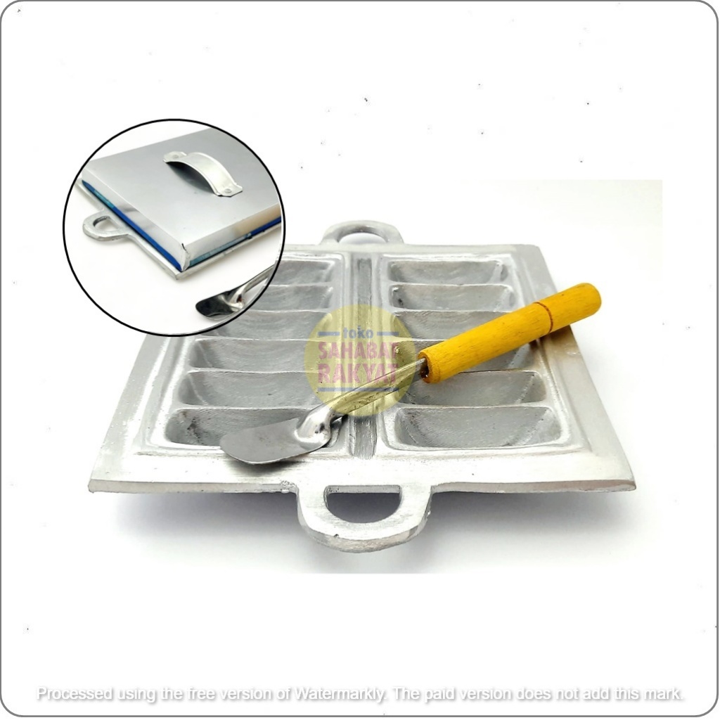 [2in1] Set Cetakan Kue Pukis Tutup 12 Lubang + Sutil