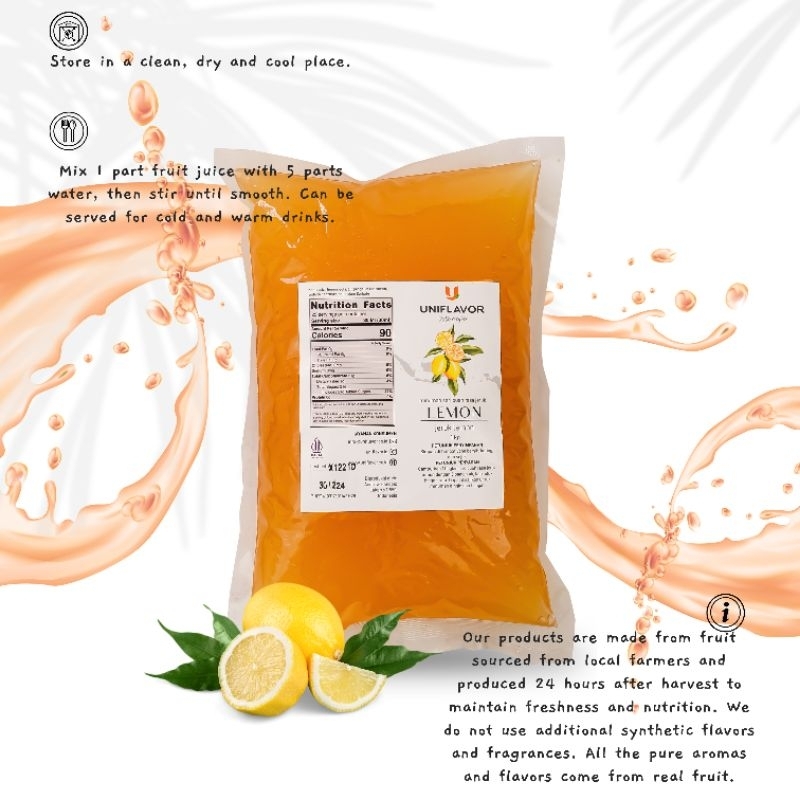 

UNIFLAVOR - SIRUP JERUK ASLI KEMASAN POUCH UKURAN 1KG