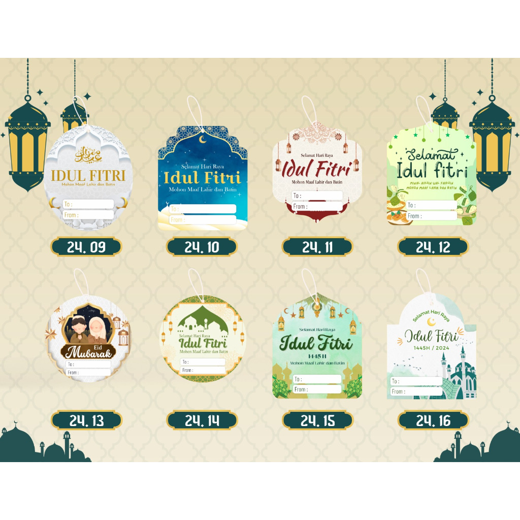 

Hang Tag Spesial Ucapan Idul Fitri / Hang Tag Hampers Parcel Idul Fitri isi 8 pcs SUDAH TERMASUK PENGAIT