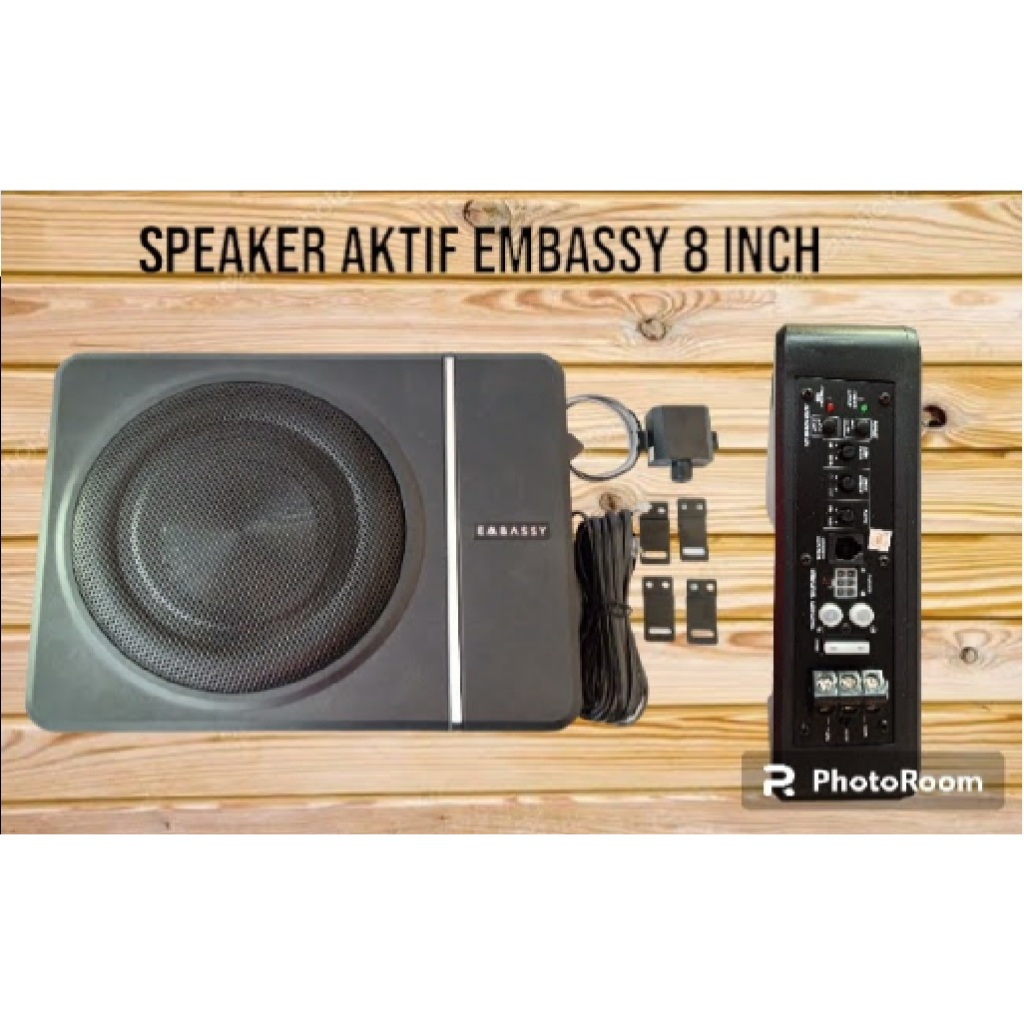 Speaker aktif 8 inch Embassy/ speaker sub aktif/ speaker kolong/ speaker mobil