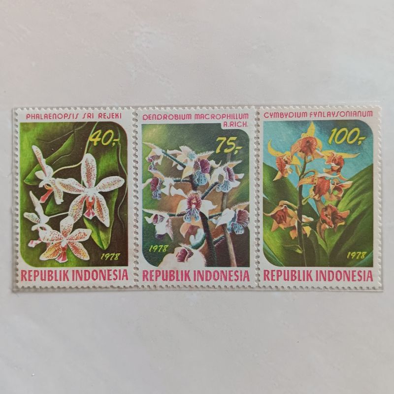 

(AC) Perangko Indonesia 1978 Anggrek Set Lengkap 3 pcs Mint