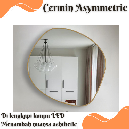 PROMO CERMIN DINDING LAMPU LED ASYMMETRIC / CERMIN DINDING / KACA LAPIS PVC / CERMIN / KACA