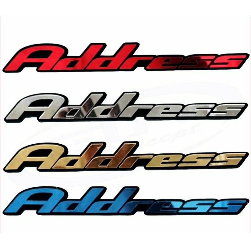 2 PCS Emblem Akrilik Suzuki Address/Emblem Address