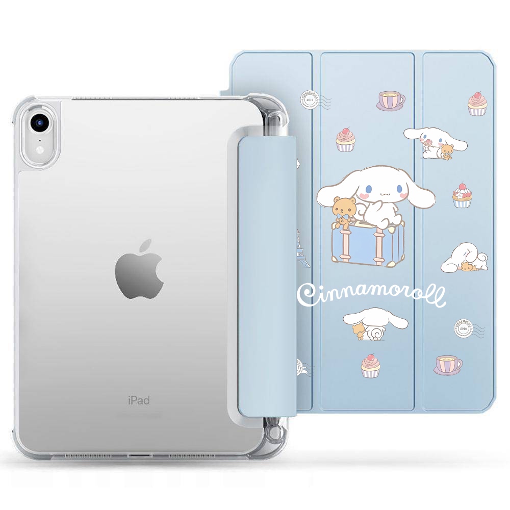 Casing ipad Cinnamoroll Sanrio smart cover custom ipad 7/8/9 air4 pro 11 2020 mini tablet apple pro 