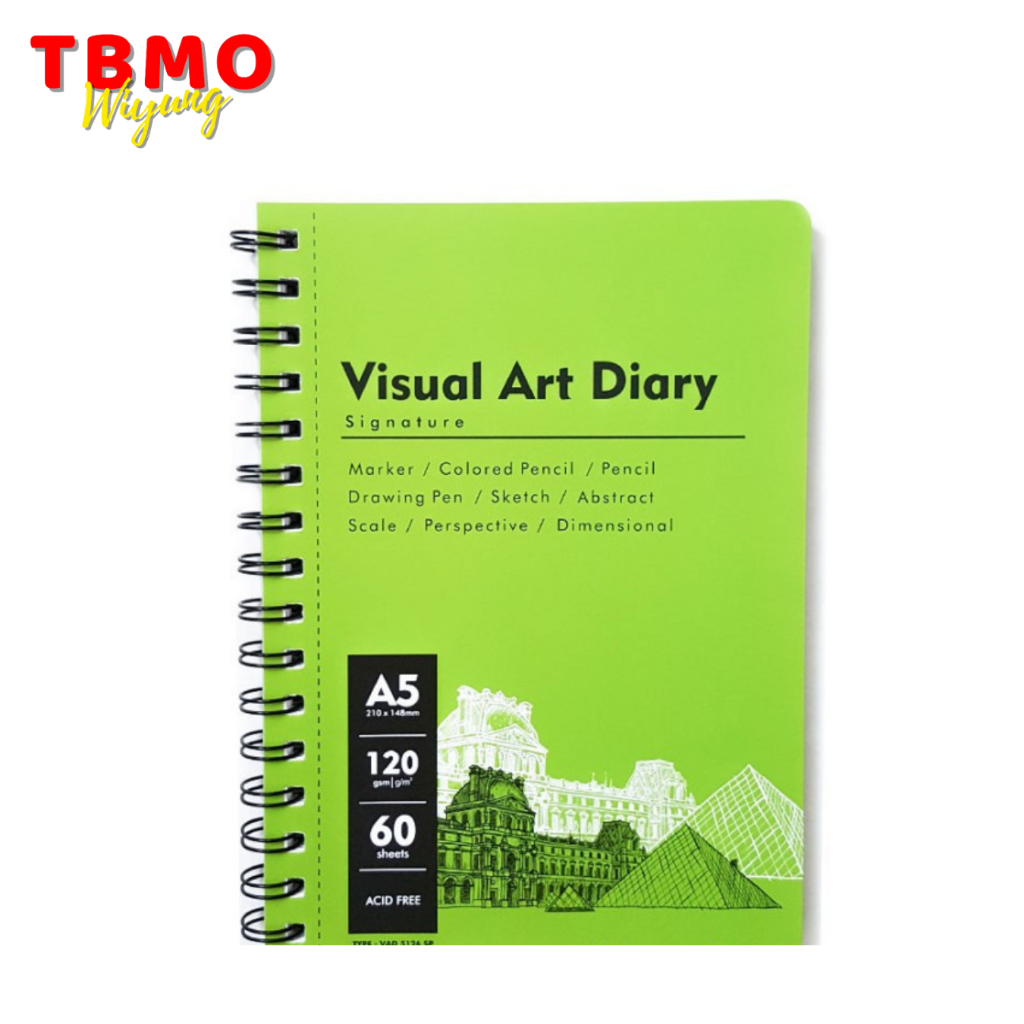

TBMO V-TEC Visual Art Dairy Sketchbook Spiral A5 Isi 60 Lembar VAD-5126