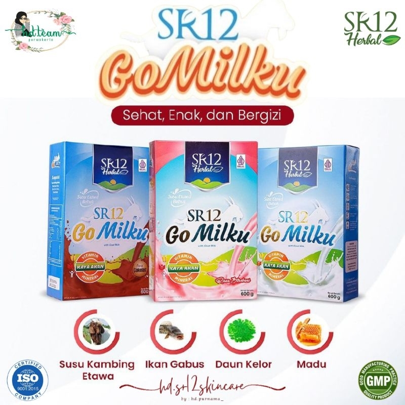 

GO MILKU SR12 200gr Original Cokelat Stroberi Gold Susu Kambing Etawa Suplemen Penambah Napsu Makan Penggemuk Badan Menyehatkan Lambung dan Tulang untuk Lansia