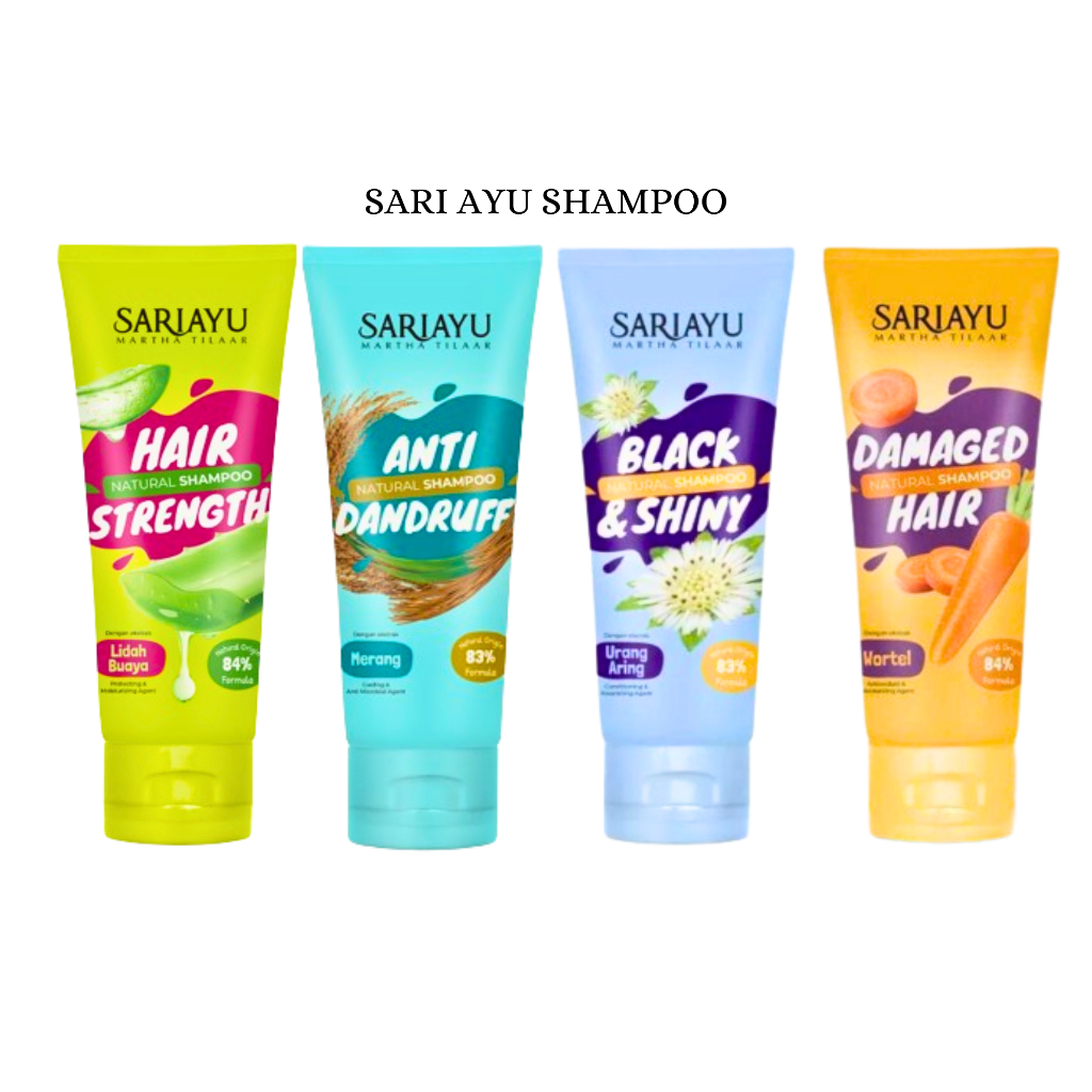 Sariayu Shampo Lidah buaya 170ml, Merang 170ml, Urang aring 170ml, Wortel 170ml - Shampoo