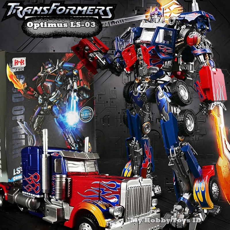 [100% Asli BMB] Mainan Action Figure Robot Optimus Prime Size Besar Trans Former Truck