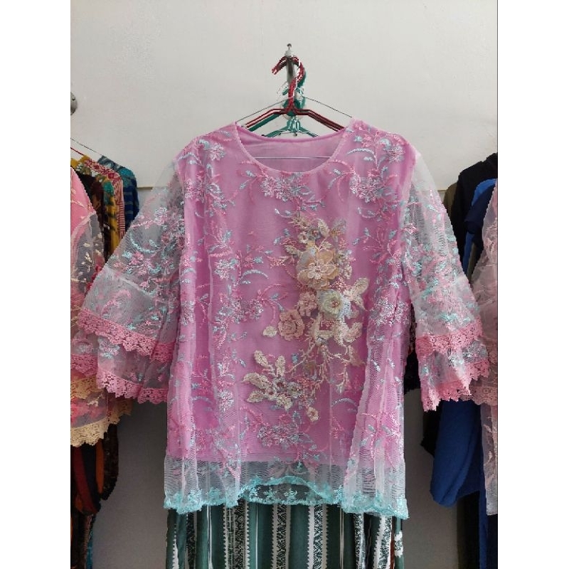 Atasan Blouse Brokat Bunga Asli Bangkok Thailand