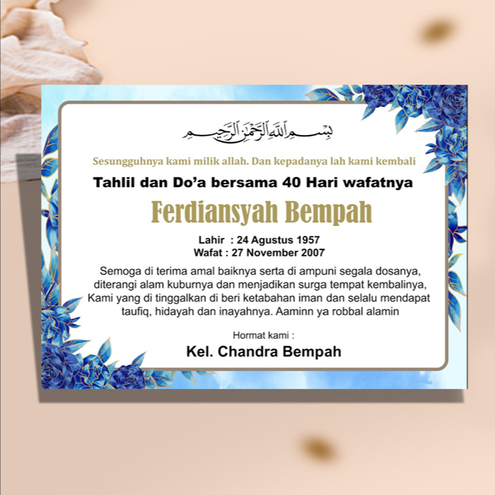 

Stiker Mengenang 7/40/100/1000 hari haul tahlil kirim do;a