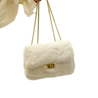 Tas Wanita Selempang Bulu KUNCI RANTE Sling Bag Bulu Tas Bulu Import Tas Murah Batam Tas Pesta Tas D