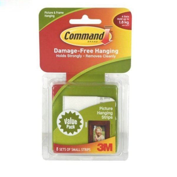 Promo lem dinding /3m Strip Command Small Picture Hanging - 8 Pc Murah