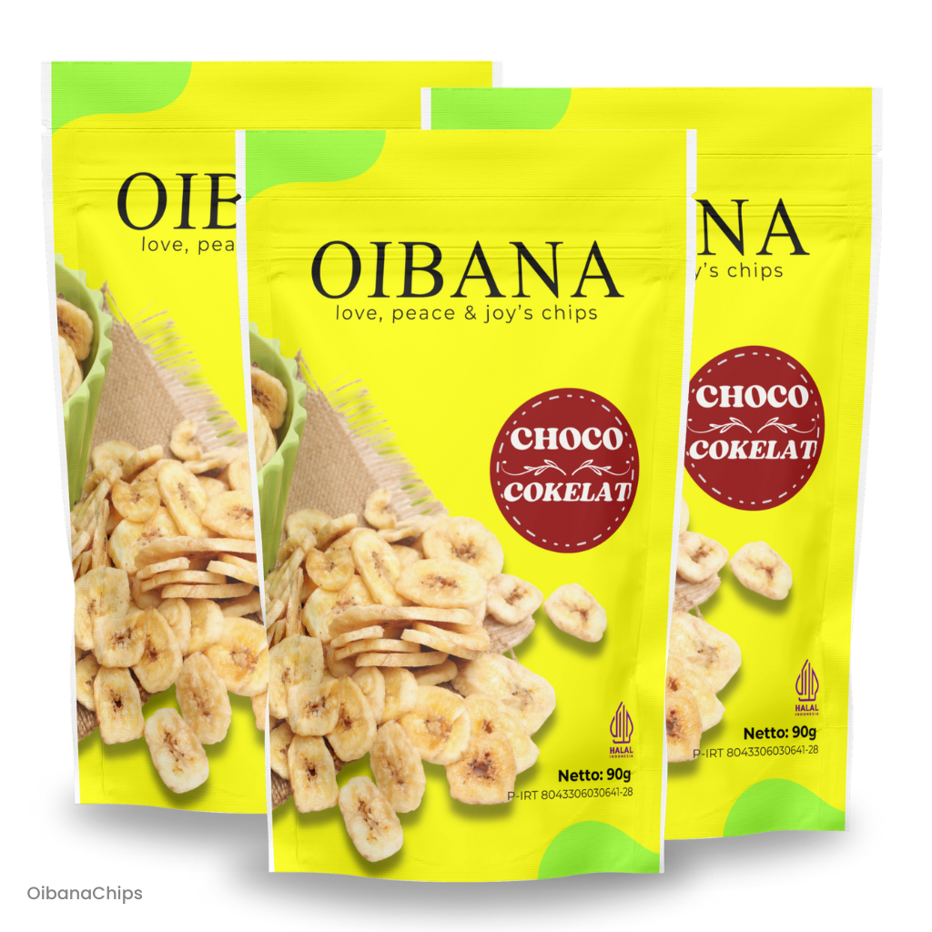 

Paket Hemat Keripik Pisang 90g Oibana Rasa Cokelat 3 Pcs - Oibana Chips Choco Package