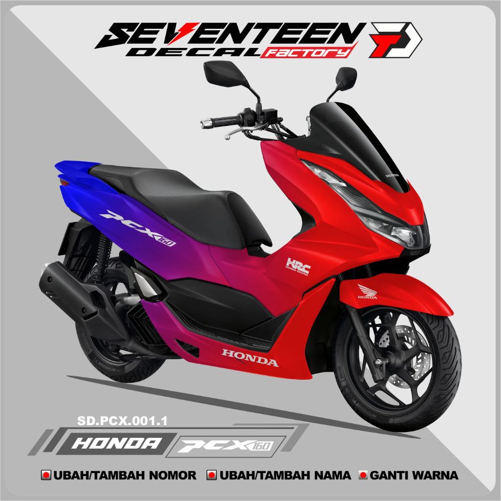 Decal Stiker PCX 160  full Body  Stiker full Body Motor PCX 160 2021 - 2023 New