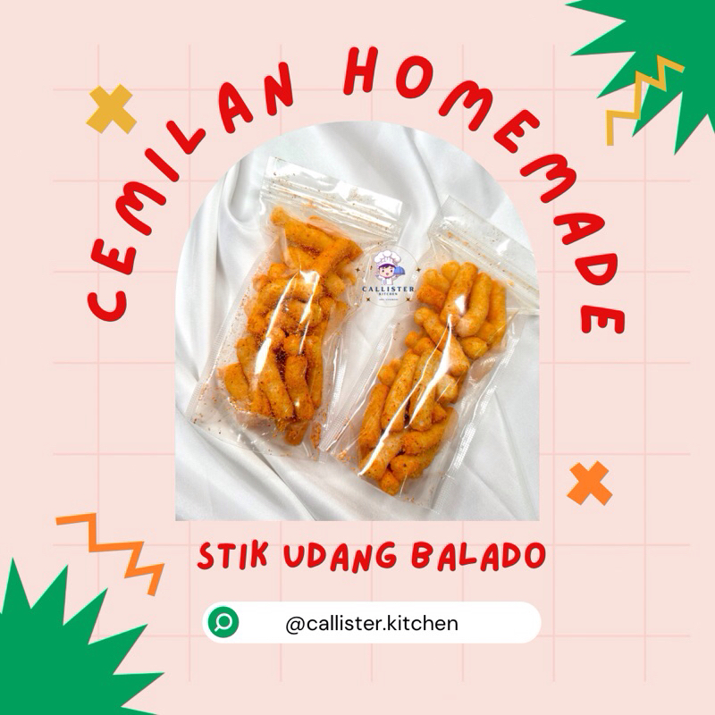 

Cemilan Stik Udang Balado