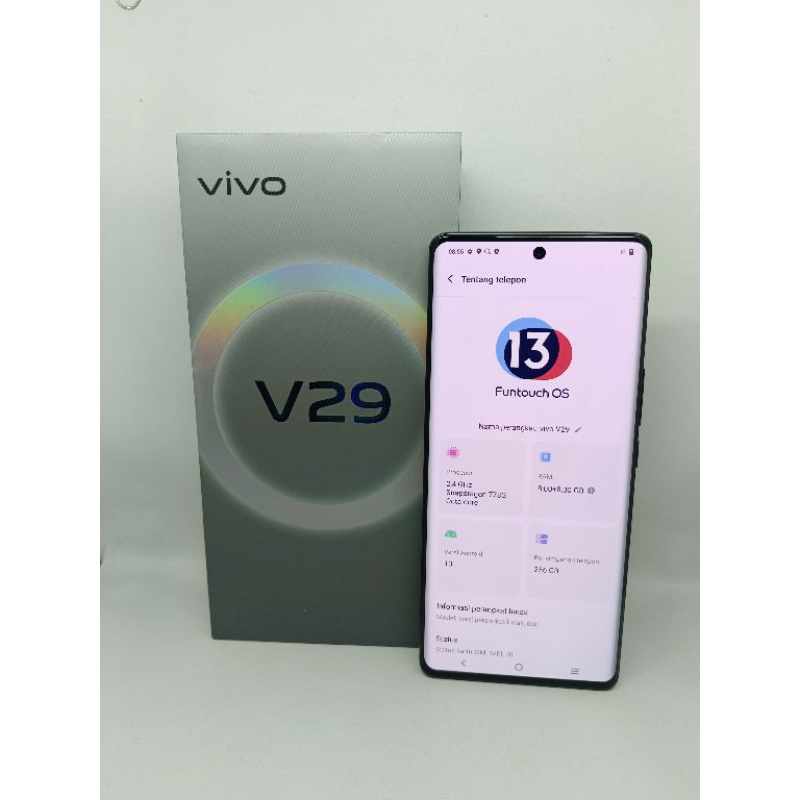 Handphone Vivo V29 5G Ram 8 256 Gb Second Fullshet