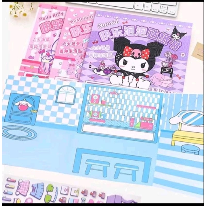 

Buku Sticker Sanrio / Melody /Kurumi / Cinnamoroll 3D Bubble