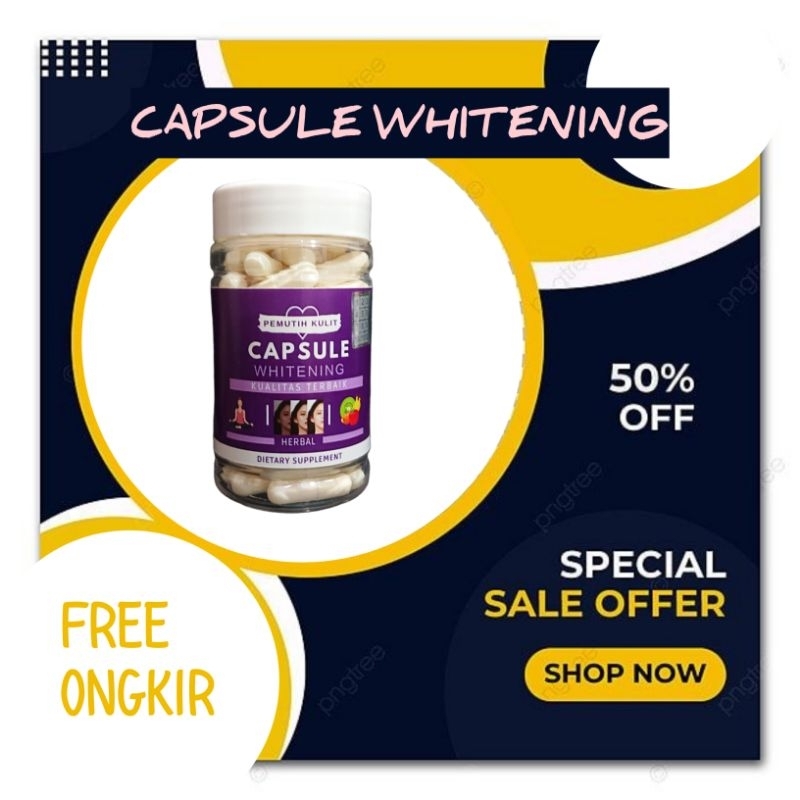 [Siap Kirim] CAPSULE WHITENING | KAPSUL PEMUTIH KULIT | PLATINUM WHITENING | PEMUTIH KULIT BADAN DAN
