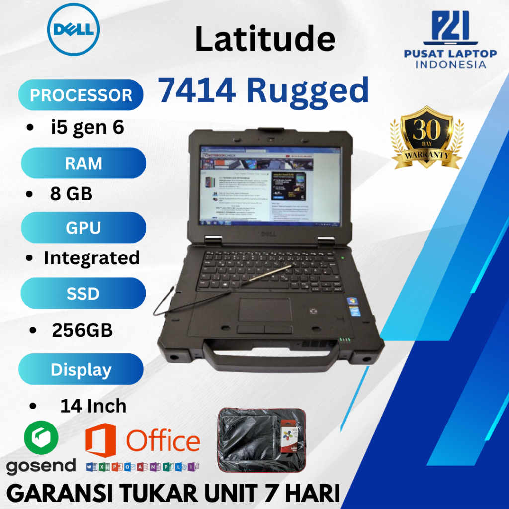 Dell 7400/74002in1/7410/7480/7414 Rugged i7 gen 8 Ram 8 Second Ori