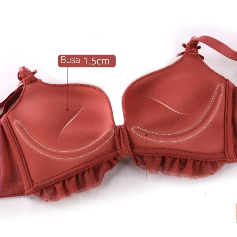 Set Bra BH Celana Dalam CD Tanpa Kawat Motif Bunga Premium Rien Paolo 981