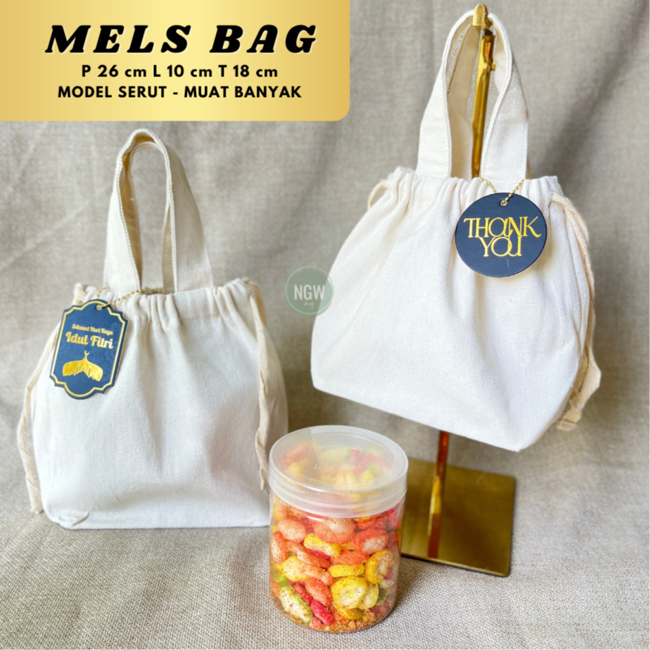 

MELS bag tas canvas souvenir 26x10x18 goodie bag aesthetic