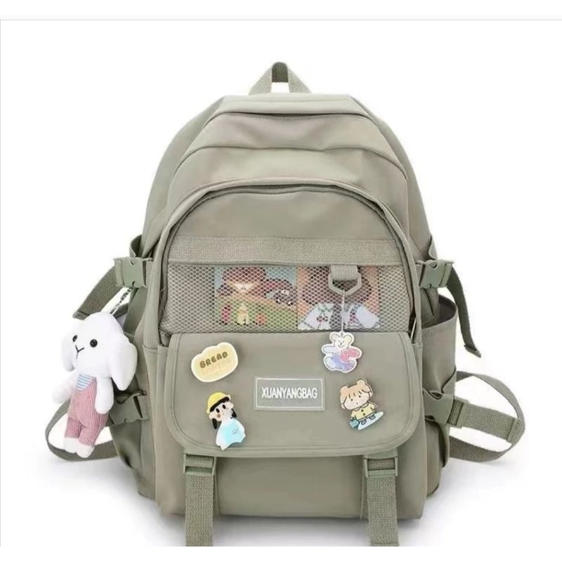 Tas Ransel Premium Wanita, Tas Korea Tas sekolah Anti air