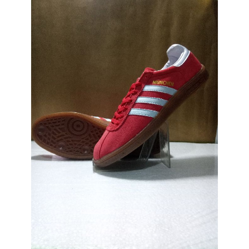 SEPATU ADIDAS MUNCHEN MERAH PREMIUM MIRROR 1.1 BNIB