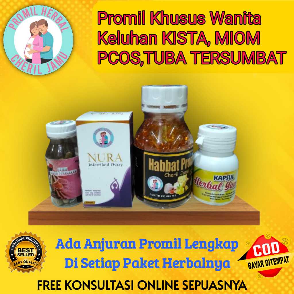 PROMIL CHERILJAMU yampro Paket Khusus Istri Lengkap Kista,Miom, PCOS