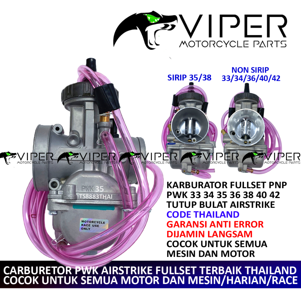 [ BISA COD ] KARBURATOR PWK35 AIR STRIKE OEM KARBU CARBURETOR PWK 33 34 35 36 38 40 42 AIRSTRIKE KAL
