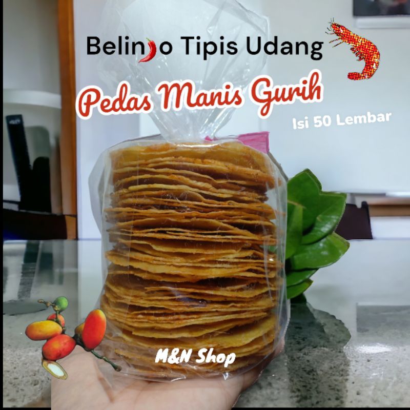 

Emping Melinjo Tipis Besar Pedas Manis Udang isi 50 Belinjo Premium