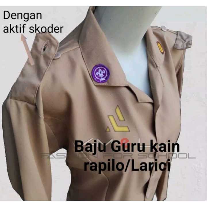 BAJU PRAMUKA PEMBINA DAN GURU KAIN OXFOR//HIGH TWIS//RAPILO/LARICI WANITA