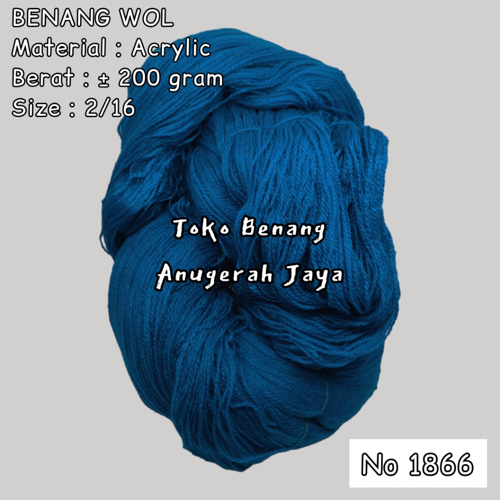 Benang Wol Kiloan dan 200 Gram No 1866