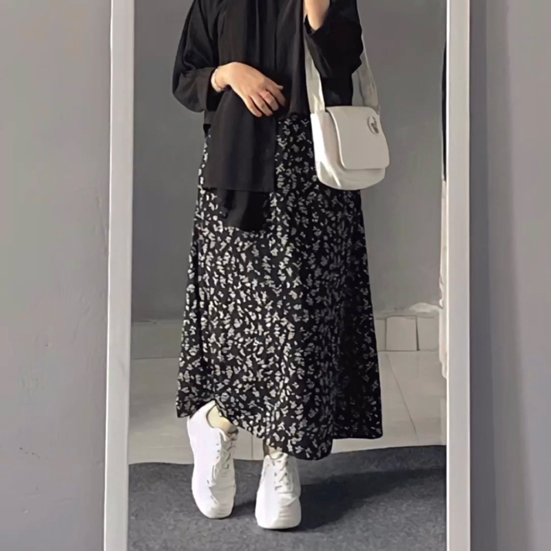 	 FLORAL SKIRT / ROK SAKURA DAMARA / ROK MOTIF BUNGA KOREAN SKIRT	