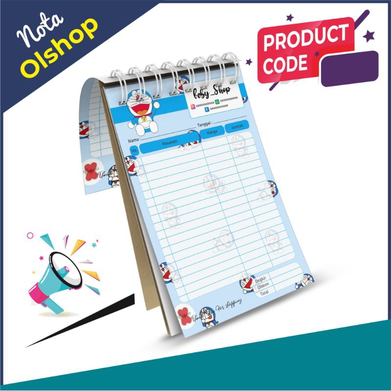 

Nota Olshop Custom 1 ply | UK. 1/4 folio 10x15 Cm