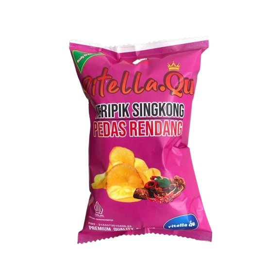 

RitellaQu Keripik Singkong Gurih Renyah rasa Rendang 65gr