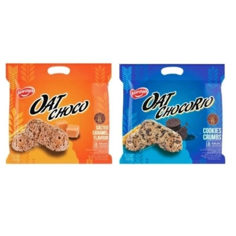 

NARAYA Oat Choco / NARAYA Oat ChocoRio 320g / Oat Choco Cookies Crumbs / Oat Choco Salted Caramel