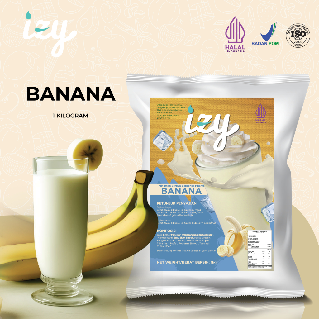 

Izy Powder Drink Banana - Bubuk Minuman Susu Pisang 1 Kg