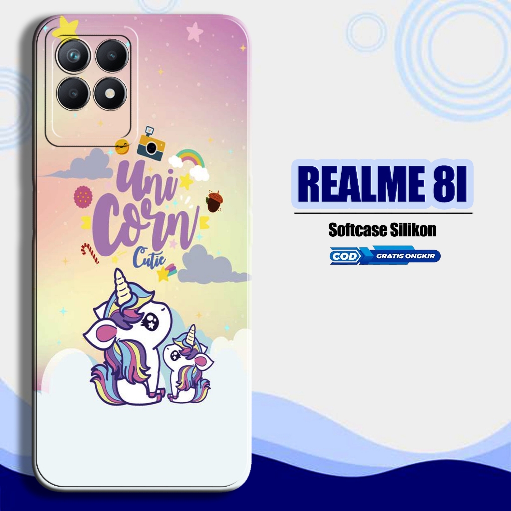 Casing Hp Realme Narzo 8i  - [Fashion Case DRINK CUTE] - Case Hp Realme Narzo 8i -JUSTYCE.ID - Softc