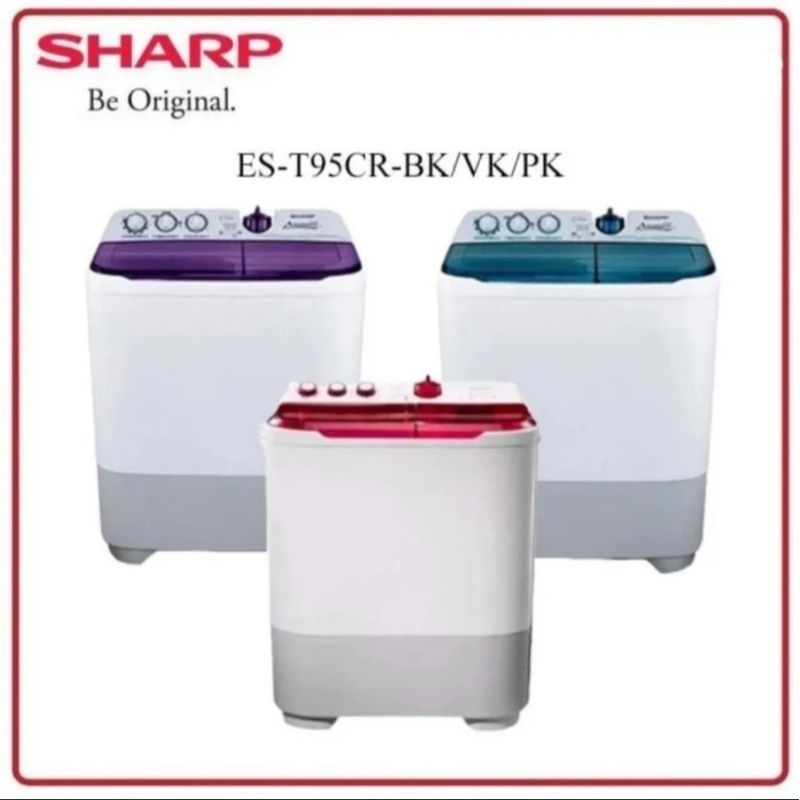MESIN CUCI SHARP 2TABUNG 9KG ES-T95CR