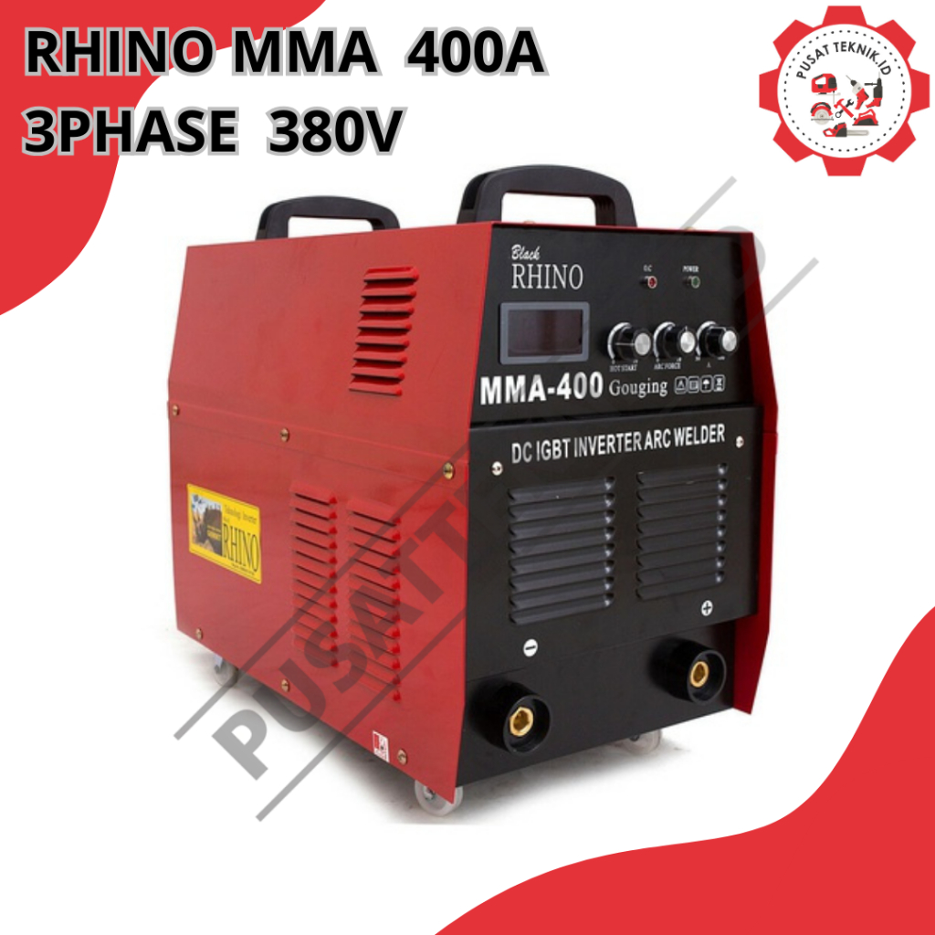 RHINO 400A 3PHASE MESIN LAS INVERTER 400 A RHINO TRAFO LAS IGBT 3 PHASE PUSAT TEKNIK ID