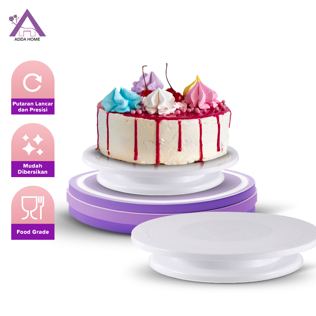 Meja Putar Hias Kue Ulang Tahun Tatakan Cake Decorating Stand 27.5cm 11 Inch