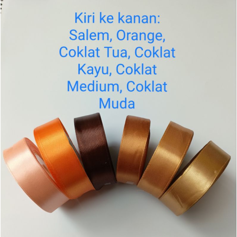 

Pita Satin Polos 1" Salem - Coklat Series