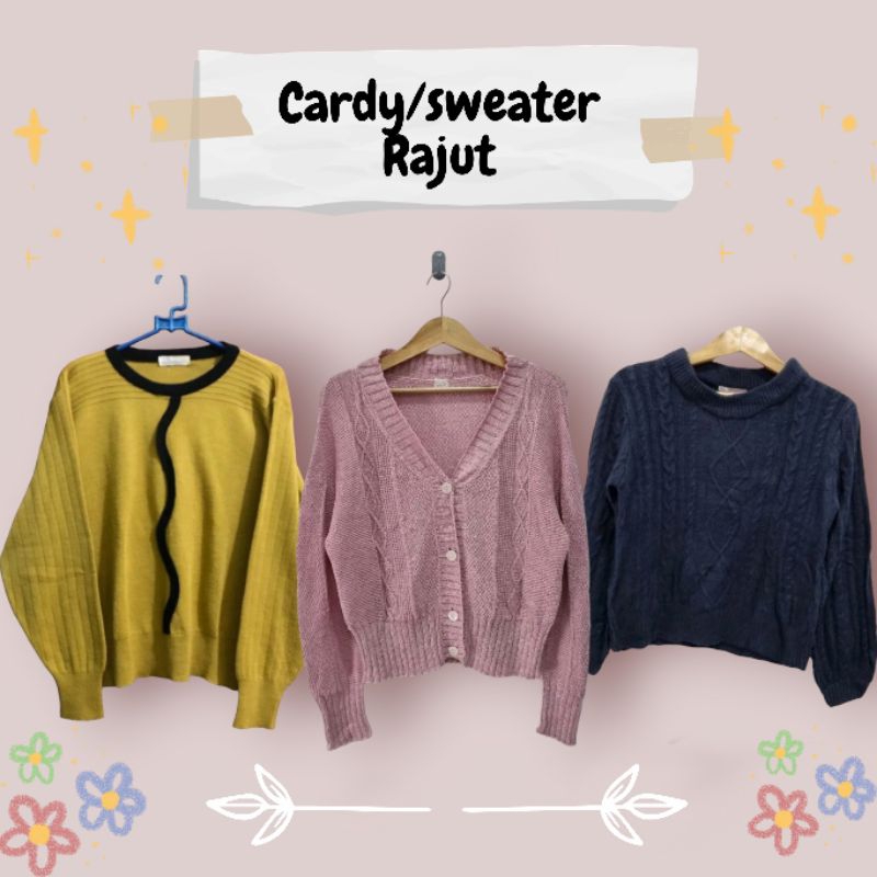 Cardigan Sweater Knitwear Baju Rajut Kepang{preveloved/thrift}